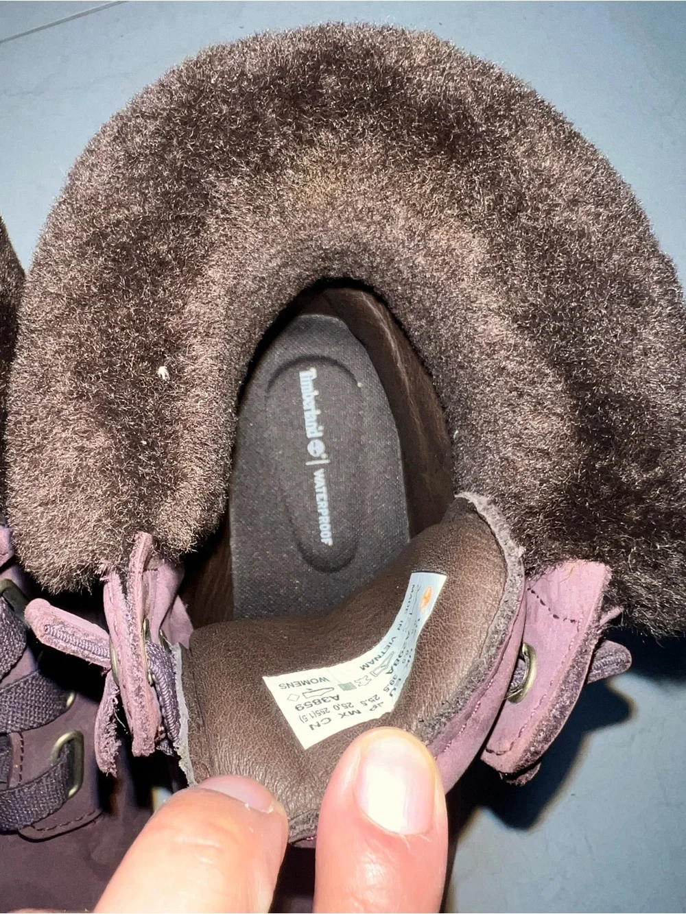 Timberland Mauve Plush-Cuff Winter Ankle Boots